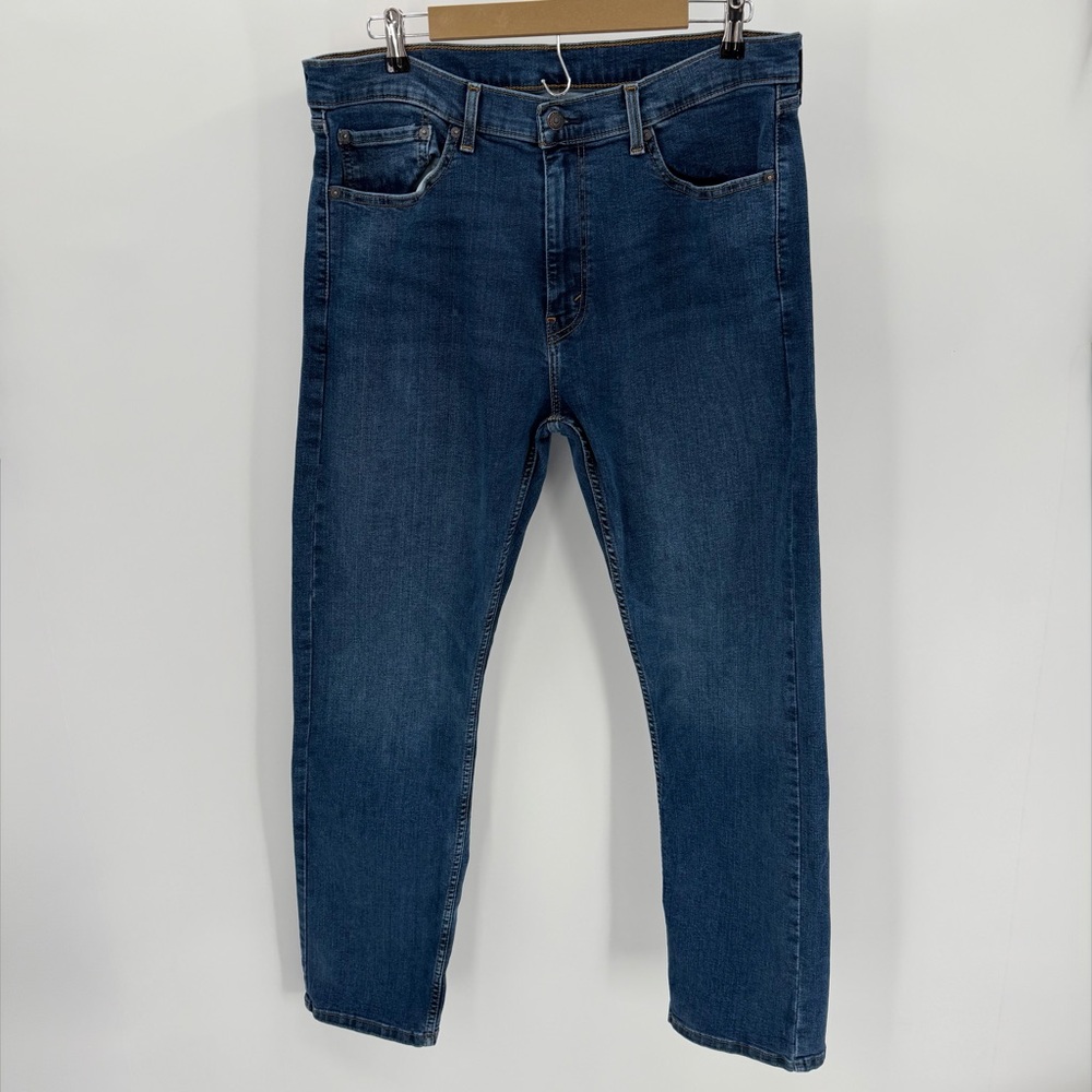 Levi's Jeans Mens 36x32 Blue 506 Comfort Straight Fit Cotton Stretch Denim READ